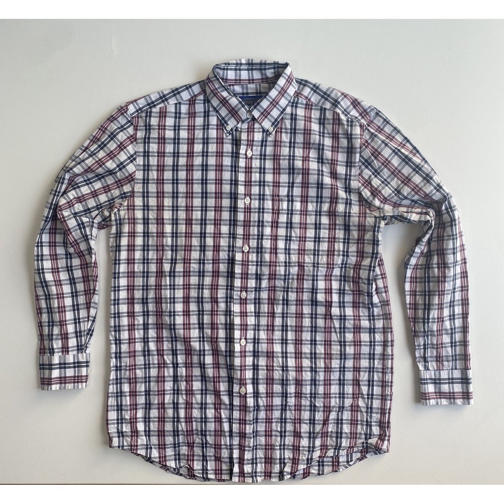 Pendleton Mens Medium Plaid Button Down Shirt Cotton Check Casual Outdoor Top M